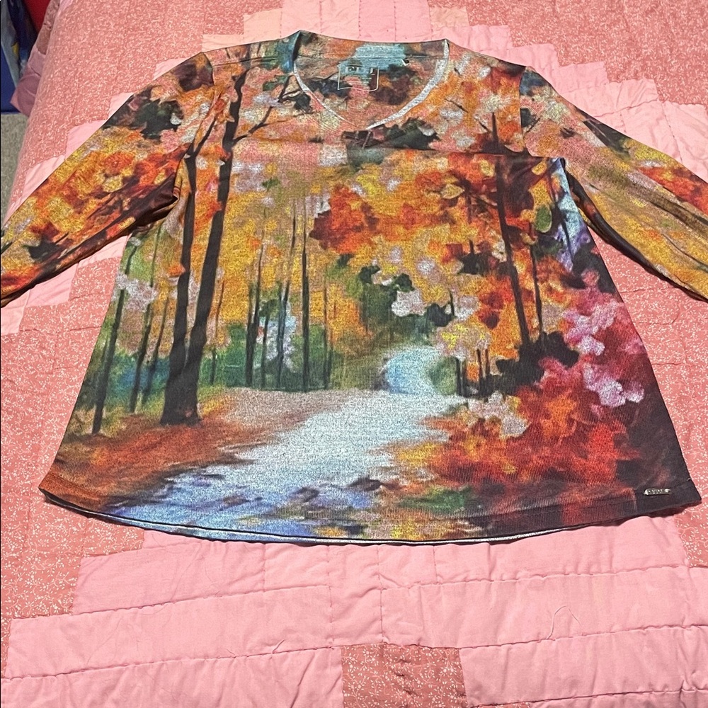 Colorful Autumn Forest Print Women's Tunic